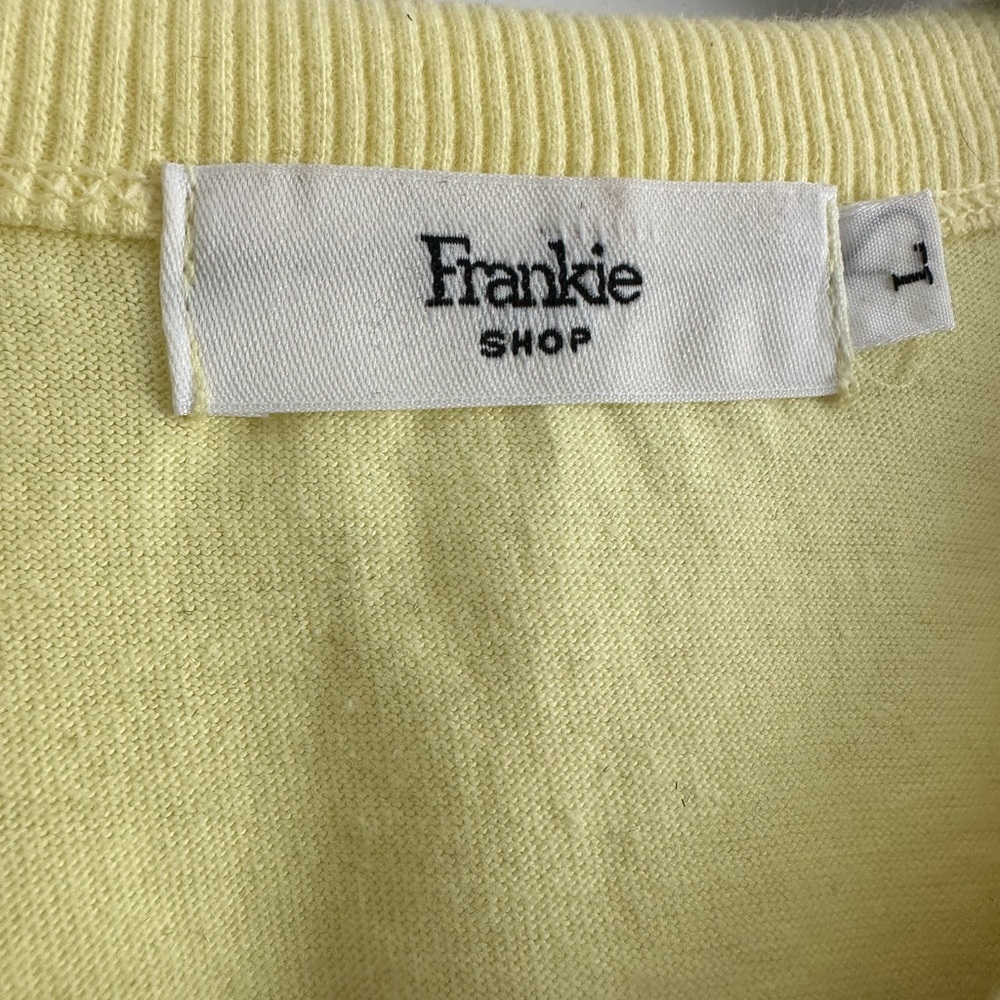 The Frankie Shop Yellow Eva Shoulder Pad Boho Sleeveless Round neck T-shirt - Picture 4 of 10